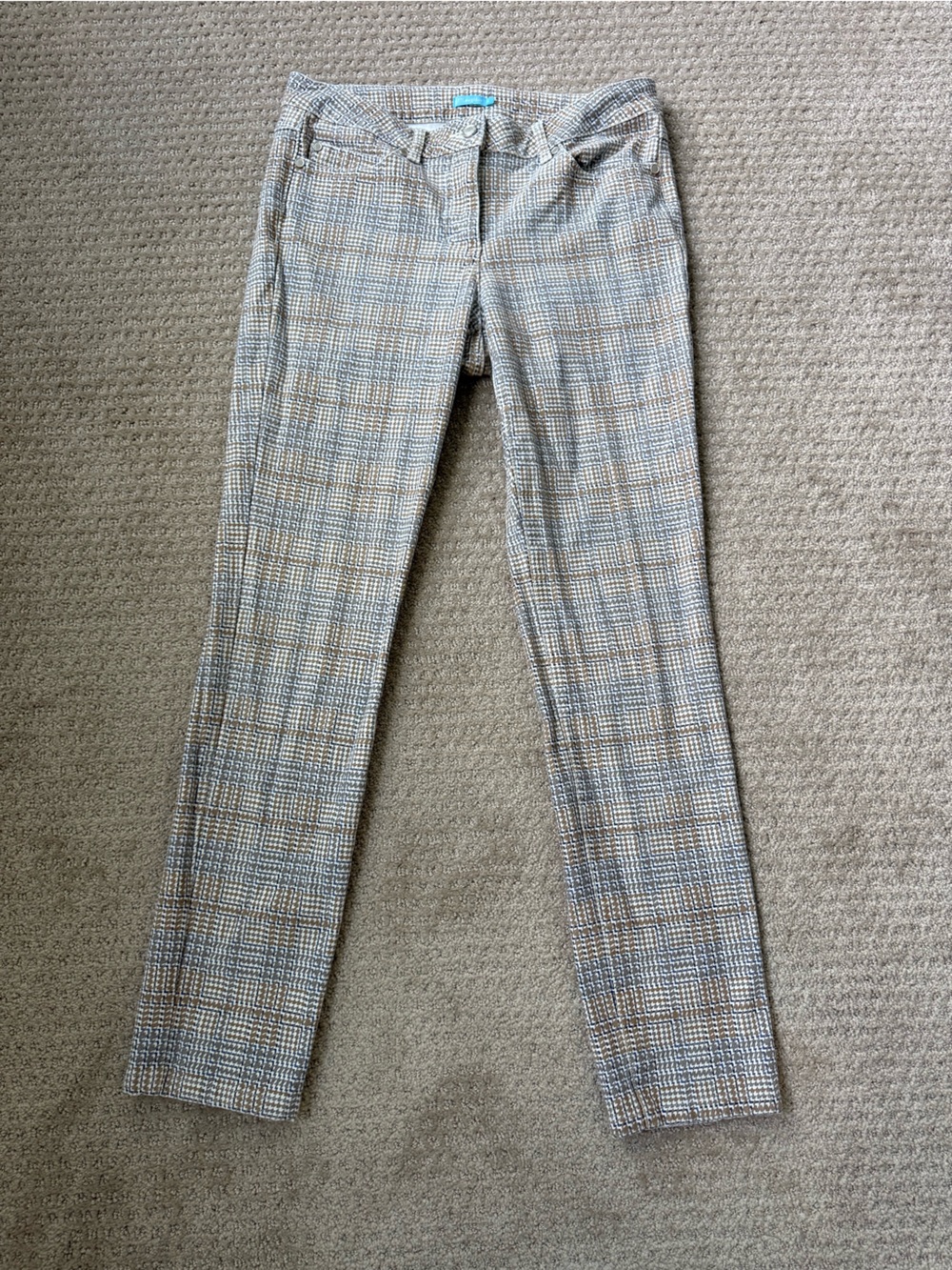 J. McLaughlin Plaid Pants flat Front Size 6